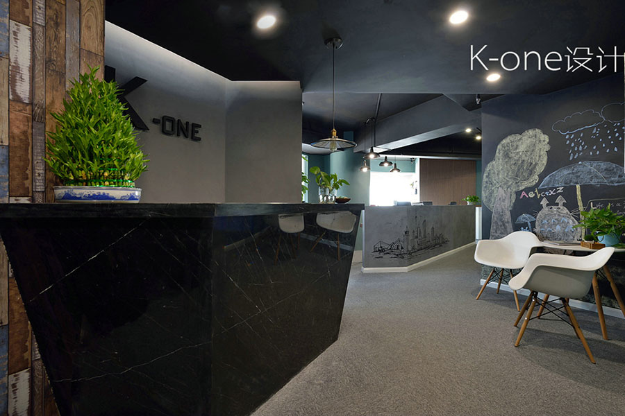K-one設(shè)計(jì)公司前臺(tái)辦公室裝修
