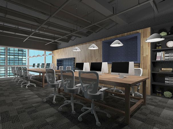 辦公區(qū)辦公室設(shè)計實(shí)景圖